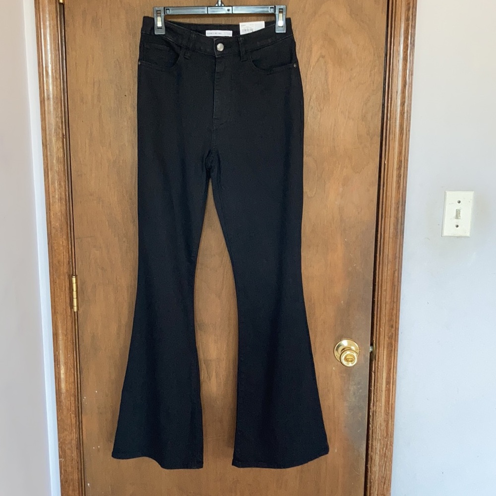 Elizabeth & James jean high rise high waist flare black jean size 2 - 26